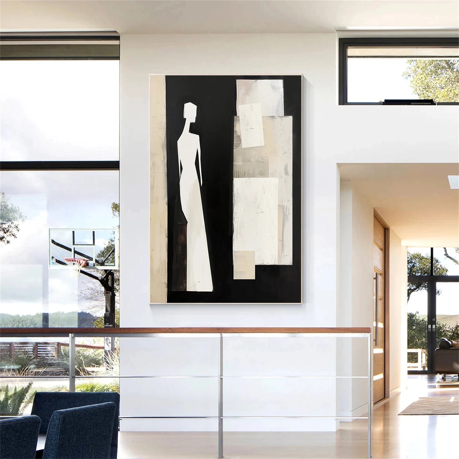 Contemporary Abstract Minimalist Wall Art Canvas Print #CW012 - Modern Home Decor for Living Room, Bedroom & Office