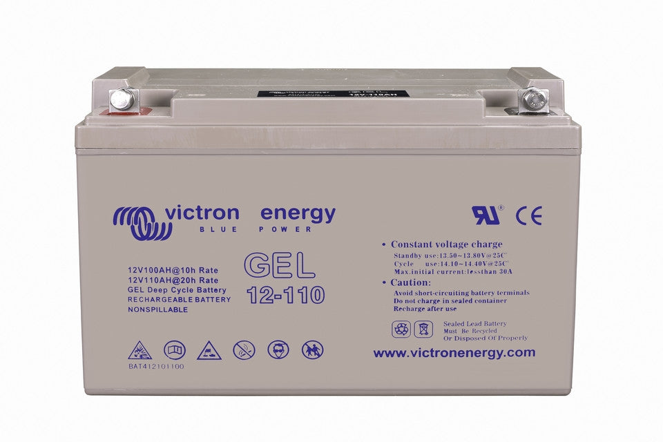 Victron Energy 12V 110Ah Gel Deep Cycle Battery for RV, Marine & Solar Systems - BAT412101104 - Perfect for Off-Grid Power, Boats & Camping