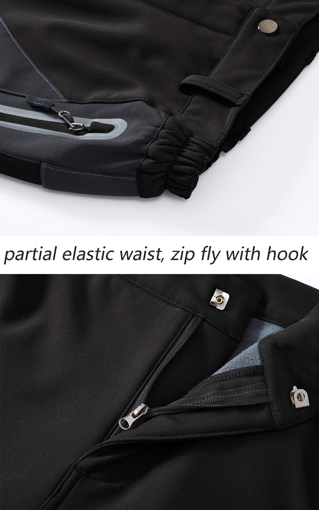 YSENTO Women's Insulated Snow Pants - Waterproof Windproof Fleece-Lined Winter Ski Pants for Hiking & Snowboarding - Warm Thermal Cargo Pants for Outdoor Activities