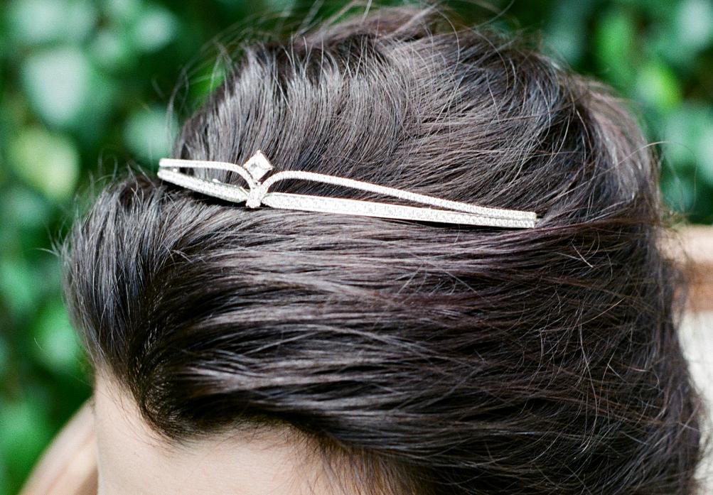 MEG Simulated Diamond Wedding Tiara for Brides - Elegant Crystal Bridal Crown for Wedding, Prom, Pageant & Special Occasions