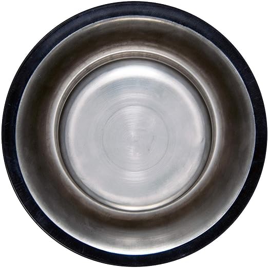 MEENAMART Stainless Steel Dog and Cat Feeding Bowl - Round Pet Food Bowl with Non-Slip Base - 1000ML (34oz) - Durable & Easy to Clean for Indoor/Outdoor Use - Perfect for Mealtime, Travel, and Vet Visits