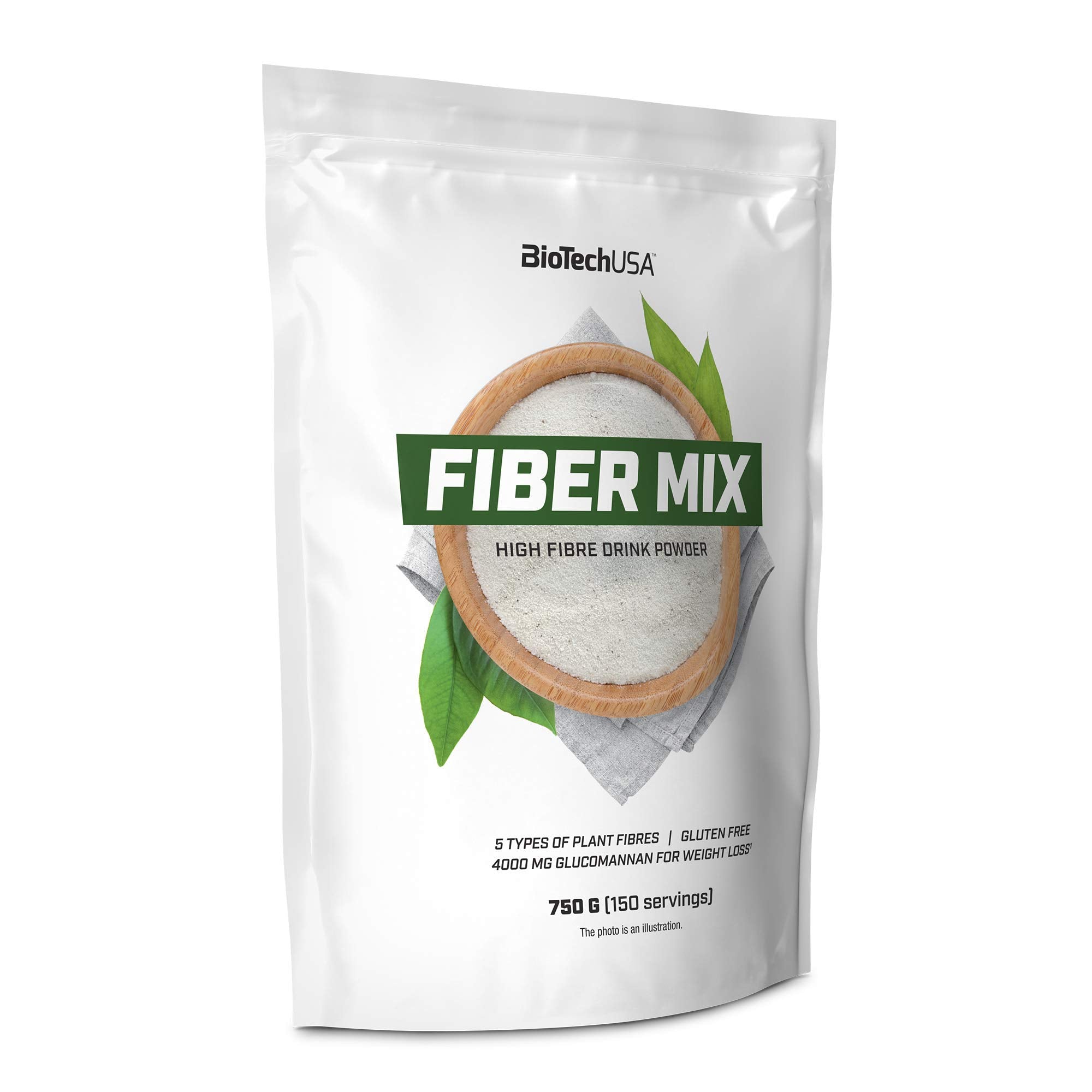 BioTechUSA Fiber Mix Unflavored 750g - Premium Dietary Fiber Supplement for Digestive Health & Weight Management - Perfect for Smoothies, Baking & Daily Nutrition