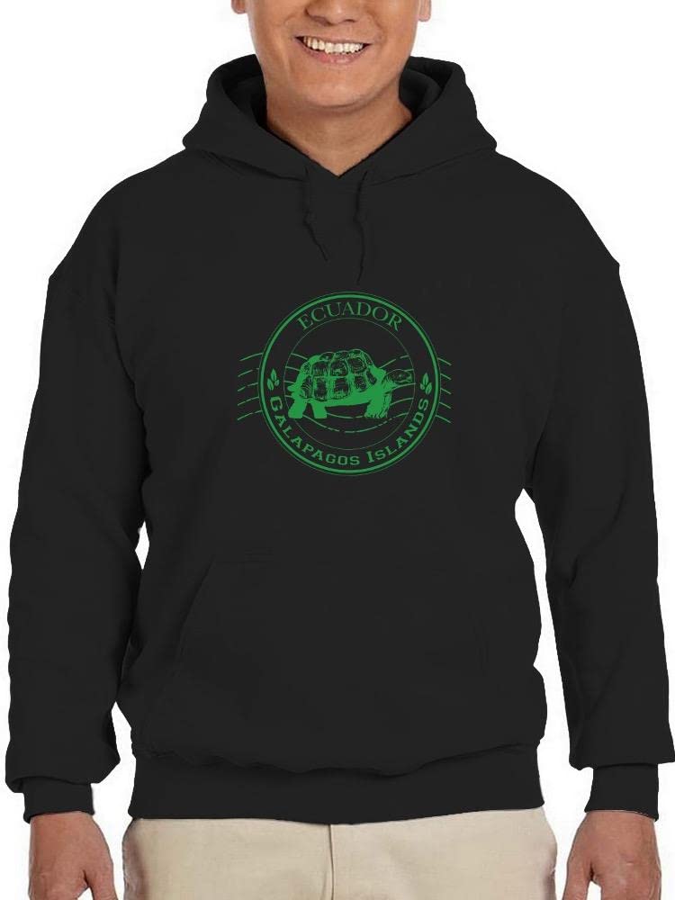 Smartprints Galapagos Islands Stamp Hoodie for Men - Vintage Travel Inspired Pullover | Perfect for Outdoor Adventures, Casual Wear & Gift Giving