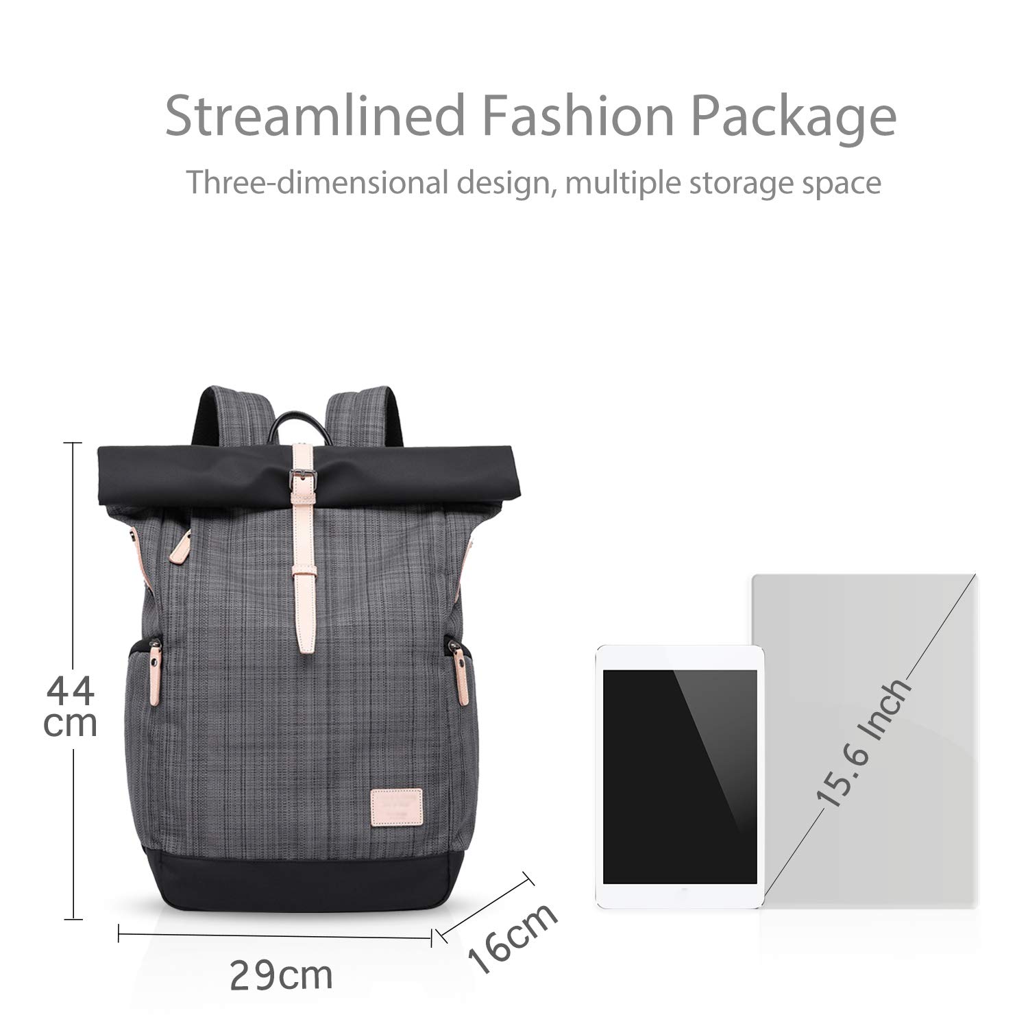 FANDARE Anti-Theft Backpack for School, Travel & Work - 15.6 Inch Laptop USB Charging Backpack for Men & Women, Durable Business Casual Daypack - Perfect for Commuting, College & Outdoor Adventures
