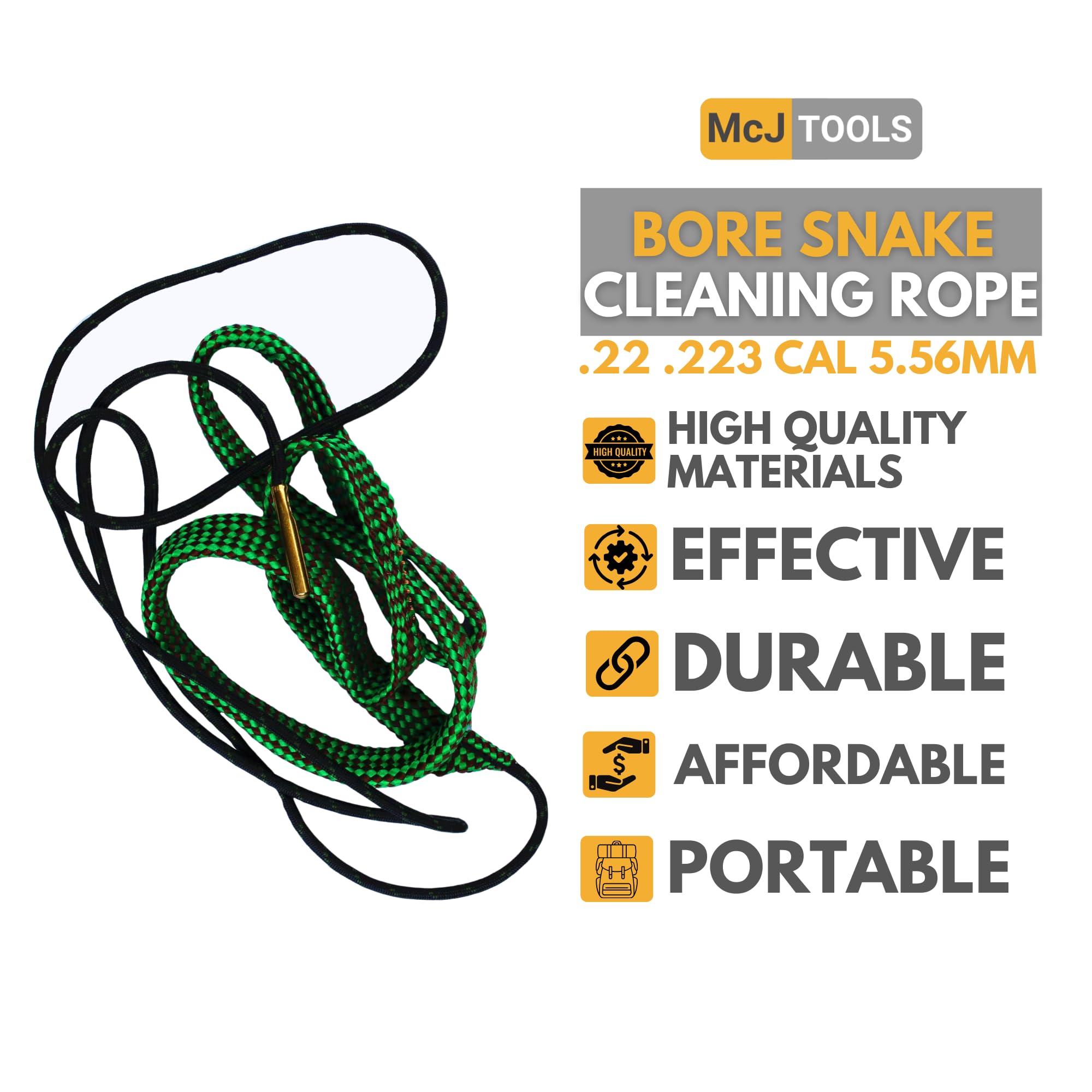 .223 & 5.56mm Bore Cleaning Snake Rope 2-Pack - Gun Maintenance Tool