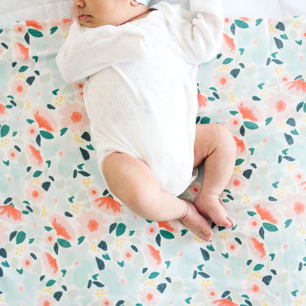 Copper Pearl Knit Swaddle Blanket - Soft Baby Wrap for Newborns & Infants - Leilani Pattern - Perfect for Swaddling, Nursing & Stroller Use