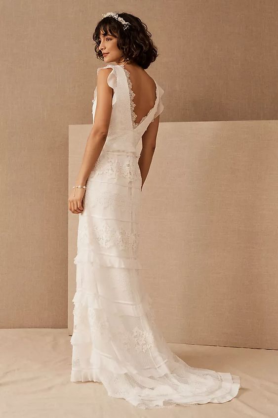 BHLDN Sachin & Babi Inez Wedding Gown - Elegant Lace Bridal Dress for Formal Ceremonies & Special Occasions