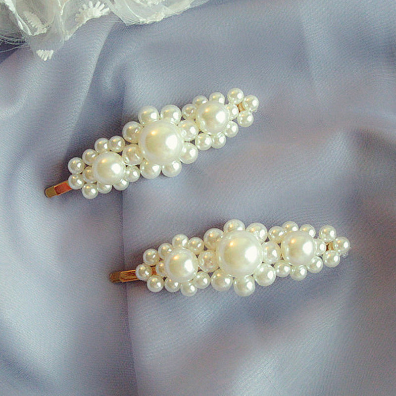 Vintage Handmade Pearl Beaded Hair Clip - Elegant Bridal Hair Accessory for Weddings, Prom & Special Occasions