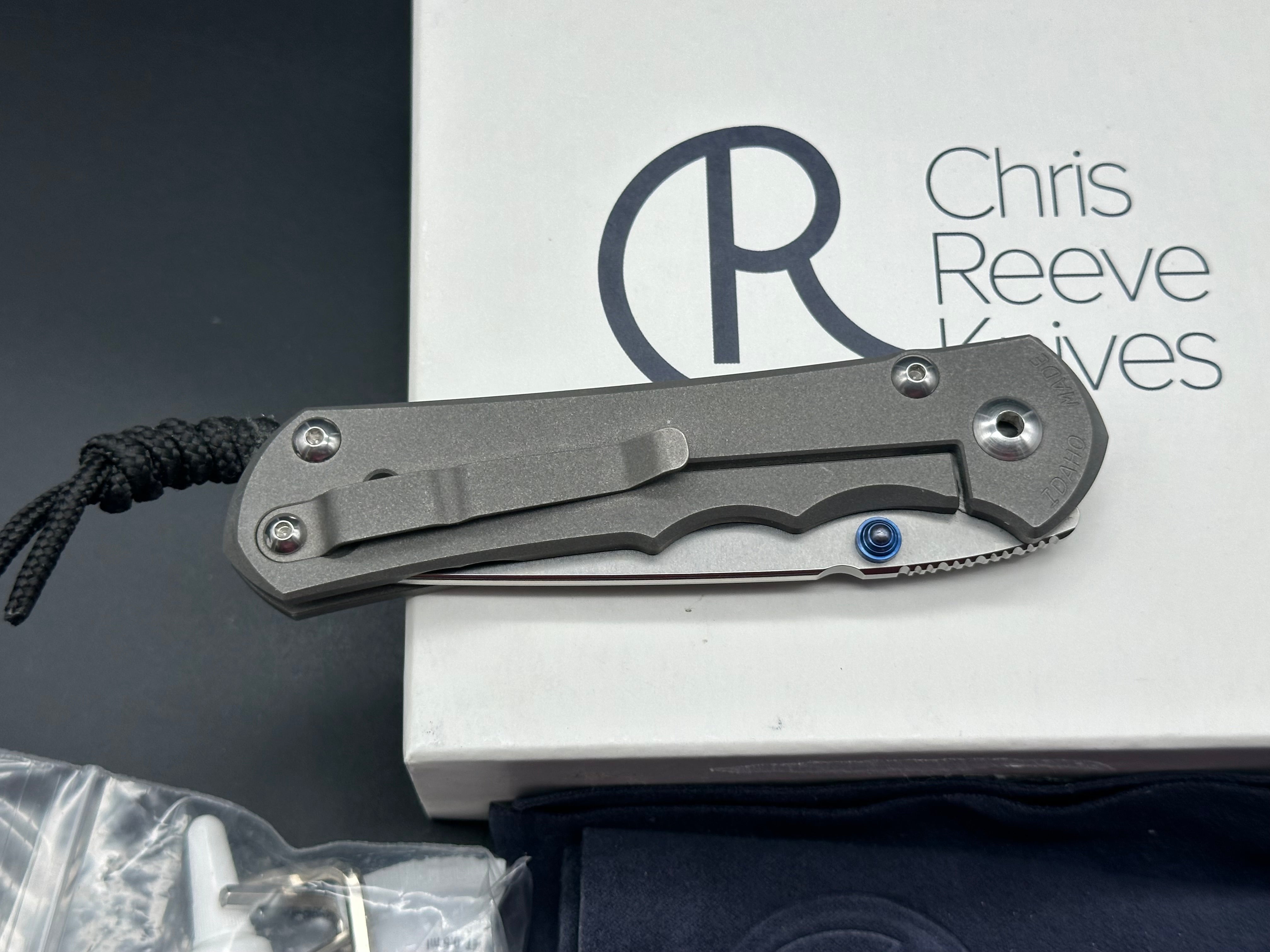 Chris Reeve Knives Large Inkosi Tanto Frame Lock Folding Knife - 3.5