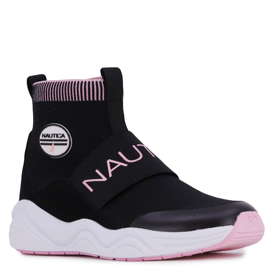 Nautica Kids Silas High-Top Sock Slip-On Sneakers with Extra Ankle Support - Boys & Girls Casual Shoes for Toddler, Little & Big Kids | Perfect for School, Play & Everyday Wear