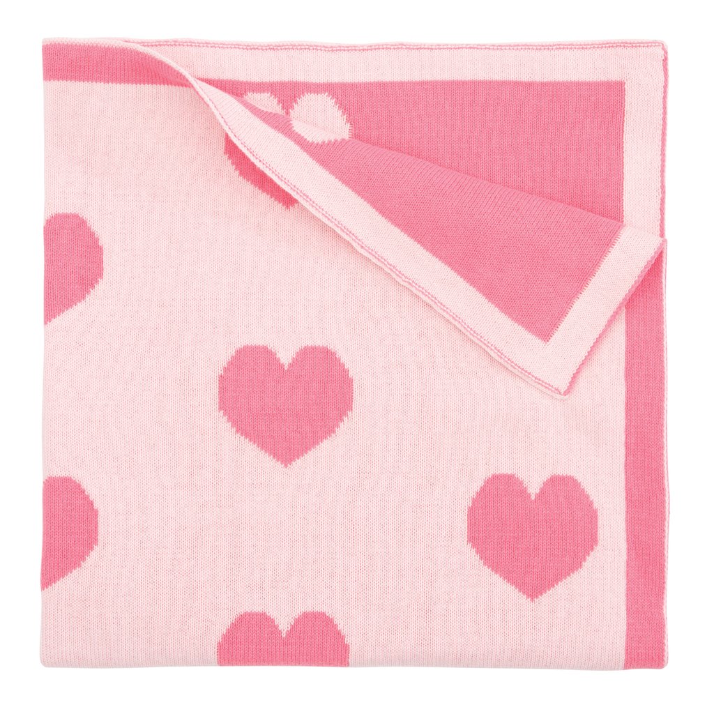 Reversible Pink Heart Blanket - Soft Cozy Flannel Throw Blanket for Women & Girls - Perfect for Bed, Couch, and Gift Giving