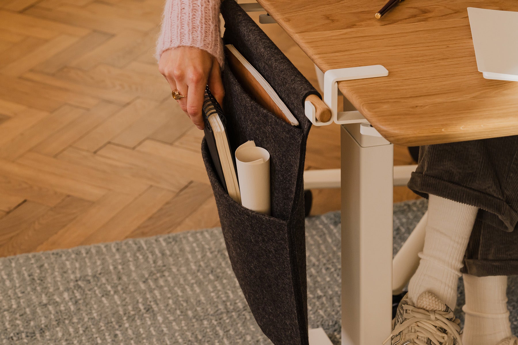 Space-Saving Hanging Desk Organizer with Multiple Pockets - Perfect for Office, Home, or Dorm Room Organization | Wall Mounted Storage Solution for Papers, Files, and Office Supplies