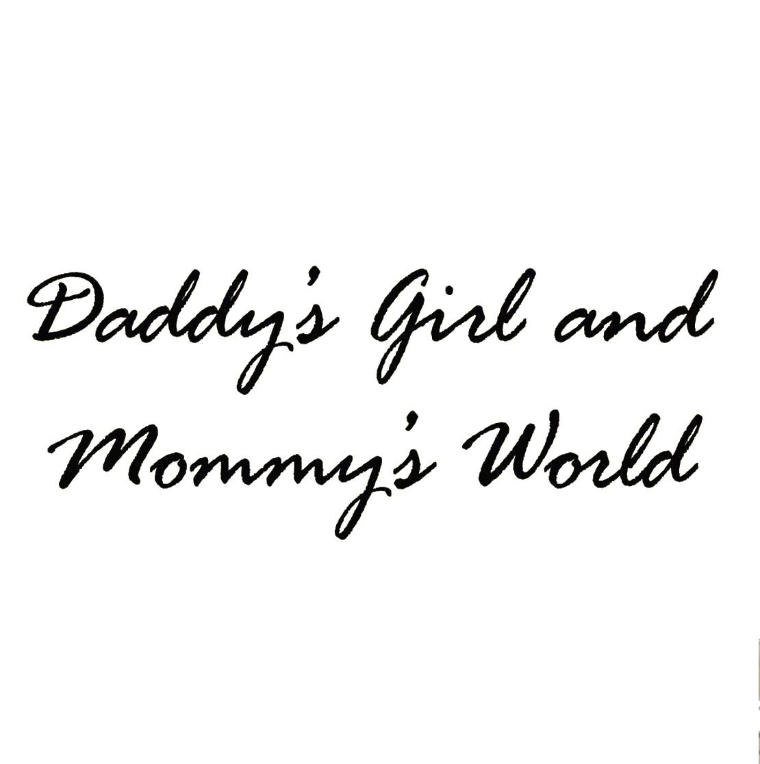 Vinyl Wall Decals for Nursery - Daddy's Girl & Mommy's World Quote Stickers - Baby Room Decor - Perfect for Nursery Walls, Kids Bedroom & Playroom Decorations