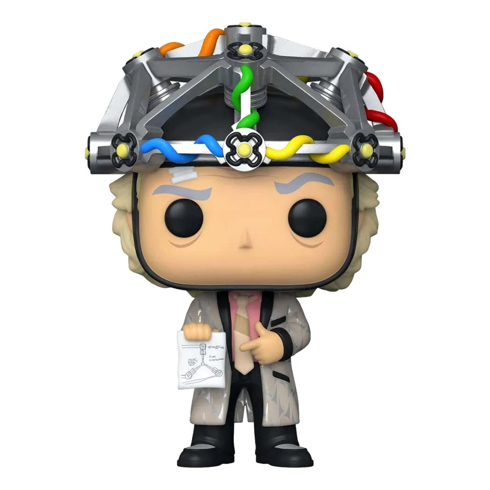 Christopher Lloyd Autographed Funko Pop Doc Brown #959 Back to the Future Collectible with JSA COA & Helmet - Perfect for Movie Fans, Gift Giving, and Pop Culture Displays