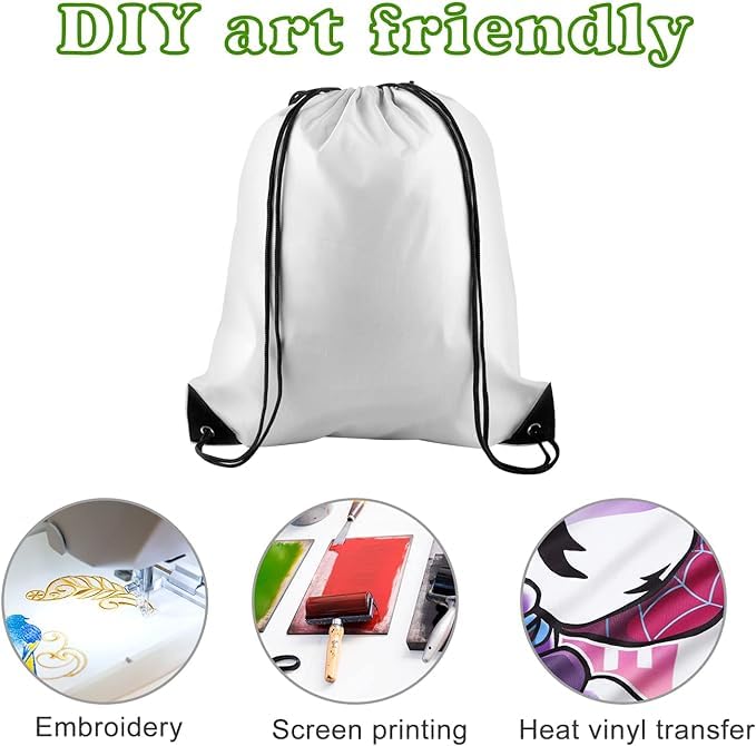 Gewaha 4-Pack Drawstring Backpacks - Lightweight Sports Cinch Sacks for Gym, Travel, School & Outdoor Activities | Water-Resistant Storage Bags for Shoes, Clothes & Essentials