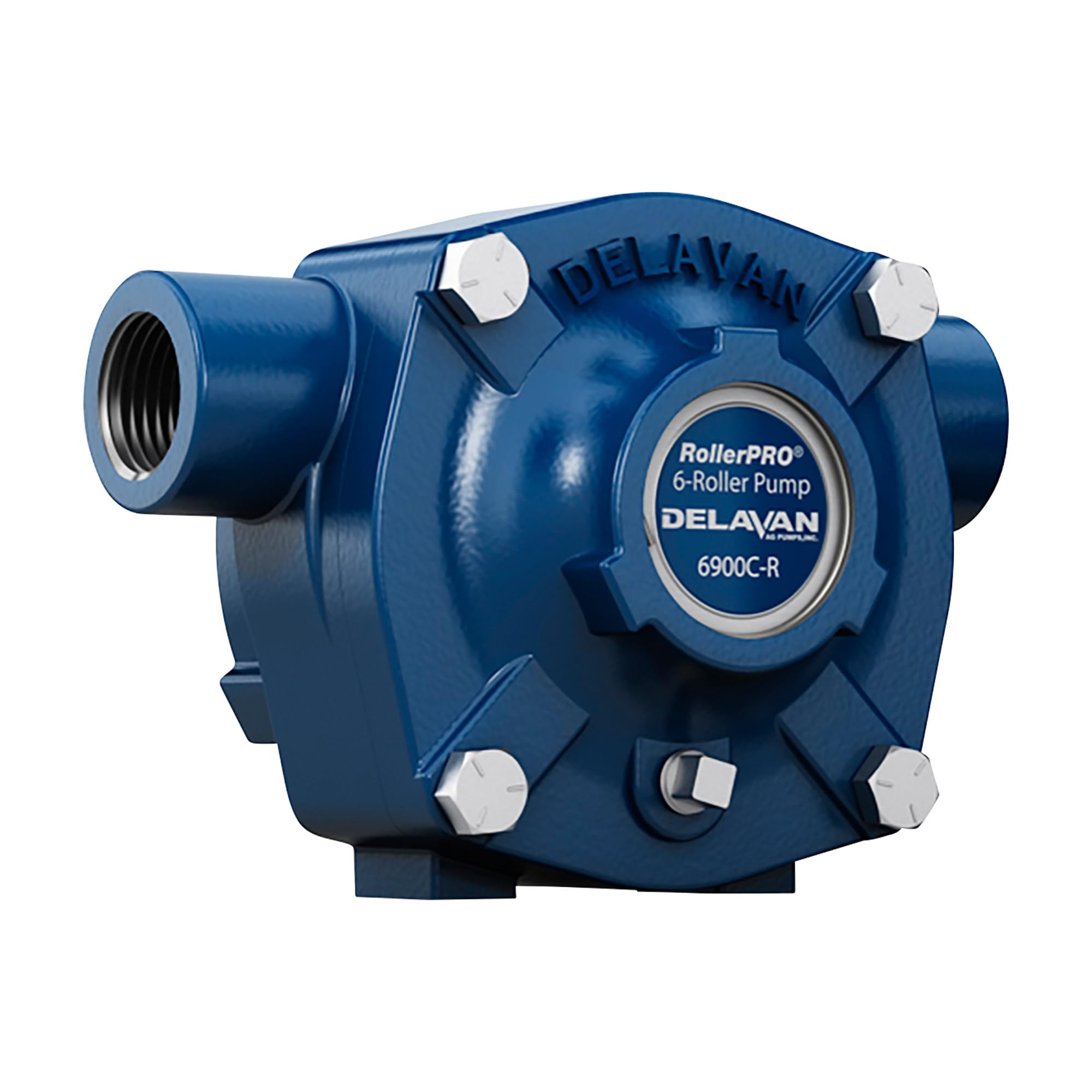Delavan 6900C Cast Iron 6-Roller Pump - 20 GPM, 300 PSI, 1200 RPM Heavy Duty Industrial Pump for Agriculture, Construction & Hydraulic Systems