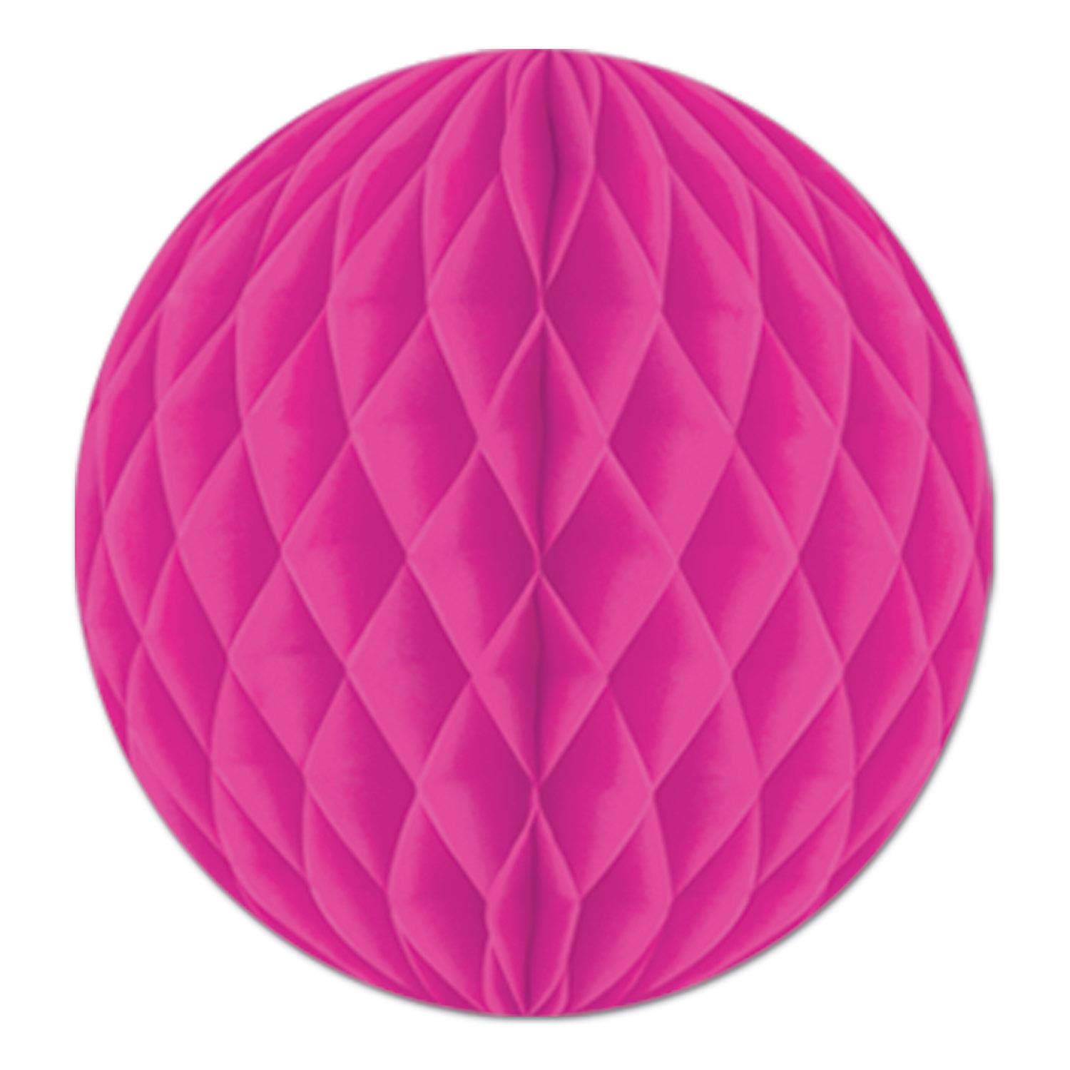 Beistle 24-Piece Cerise Tissue Paper Pom Poms - 12