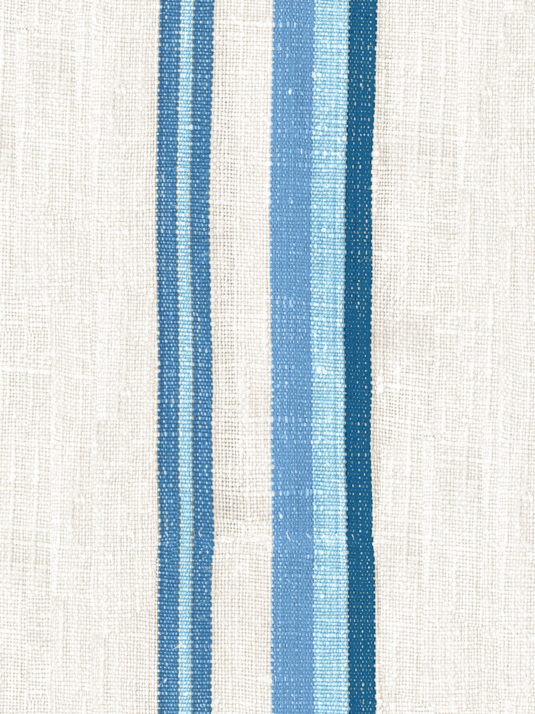 Lingua Franca 'Life is a Banquet' Blue Stripe Wallpaper - Perfect for Dining Rooms, Bedrooms & Home Offices