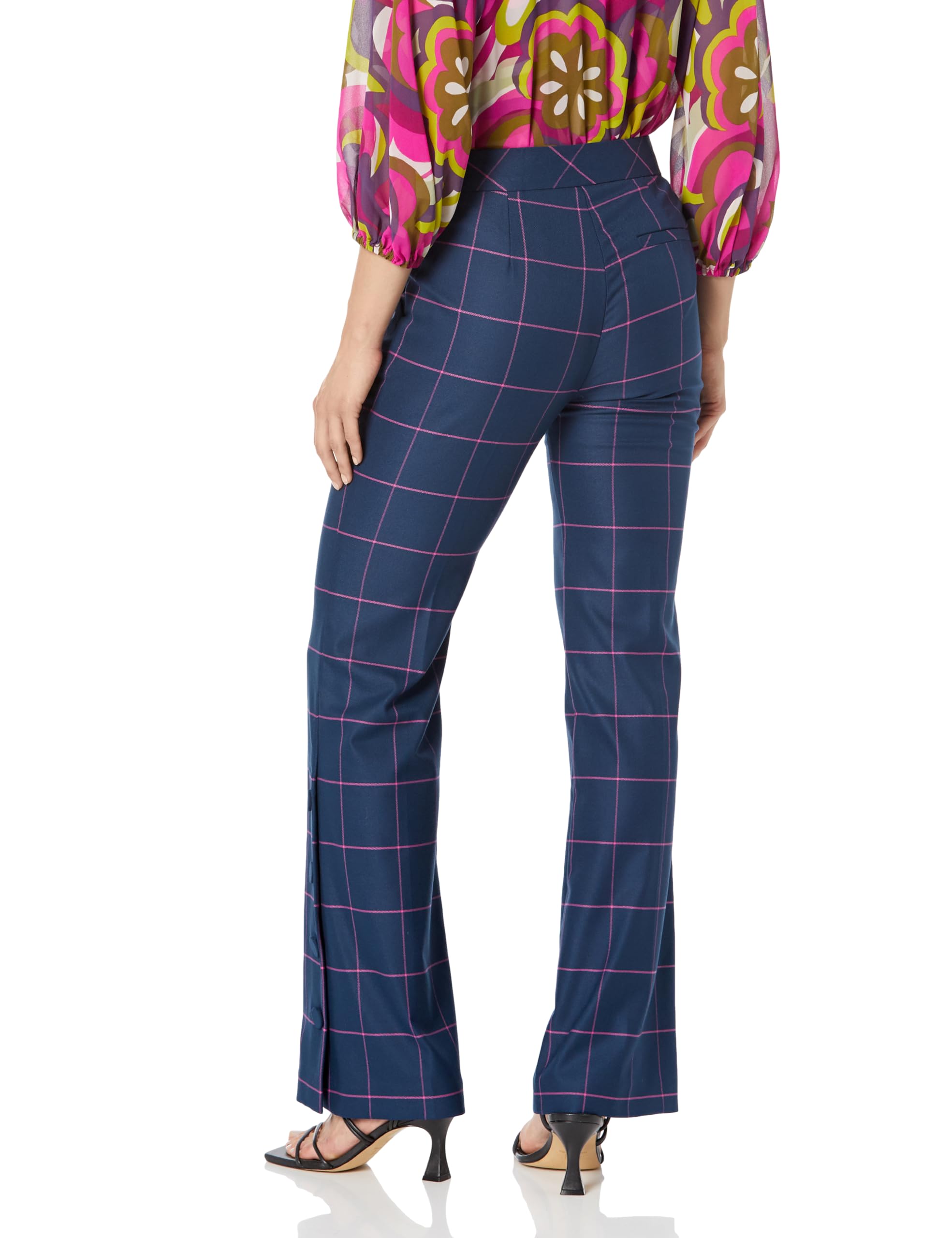 Trina Turk Women's Plaid Suiting Pants - High Waist Slim Fit Office Trousers for Business Casual & Professional Workwear | Perfect for Office, Meetings & Formal Events
