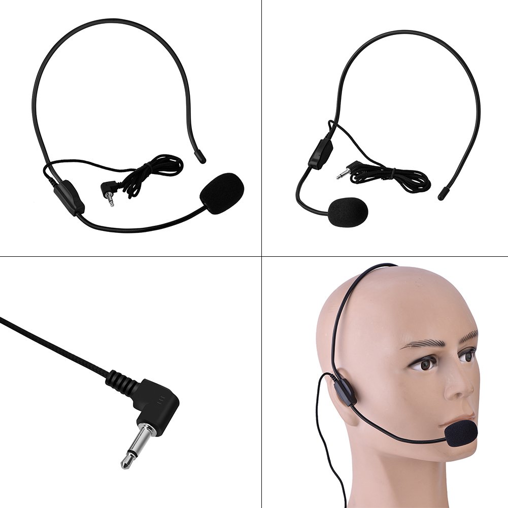 Zopsc Mini Wired Microphone - 3.5mm Condenser Headset Mic with Voice Amplifier for Teachers, Speakers, Presentations | Perfect for Online Classes, Podcasting & Public Speaking