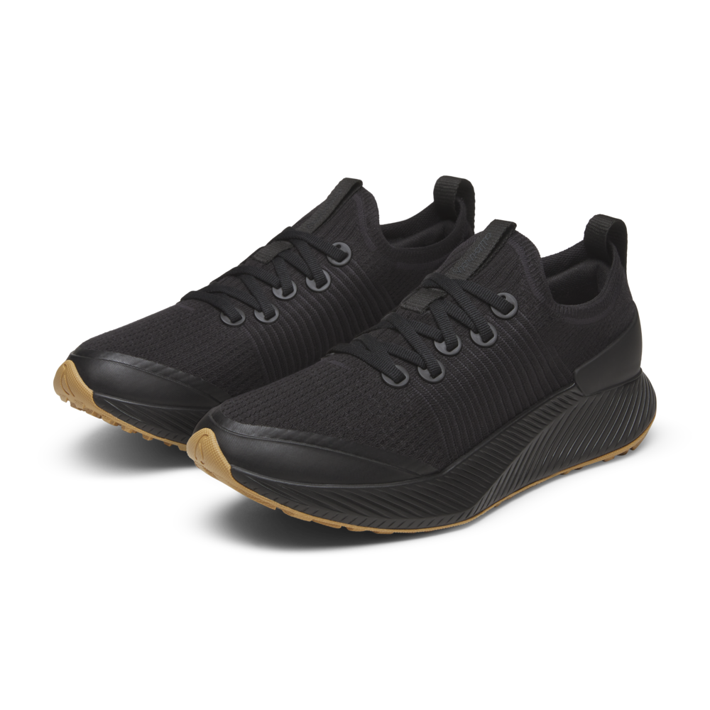 Men's Tree Glider Hiking Shoes - Natural Black with Rugged Khaki Sole | Lightweight Outdoor Climbing Boots for Trail Running & Mountain Trekking