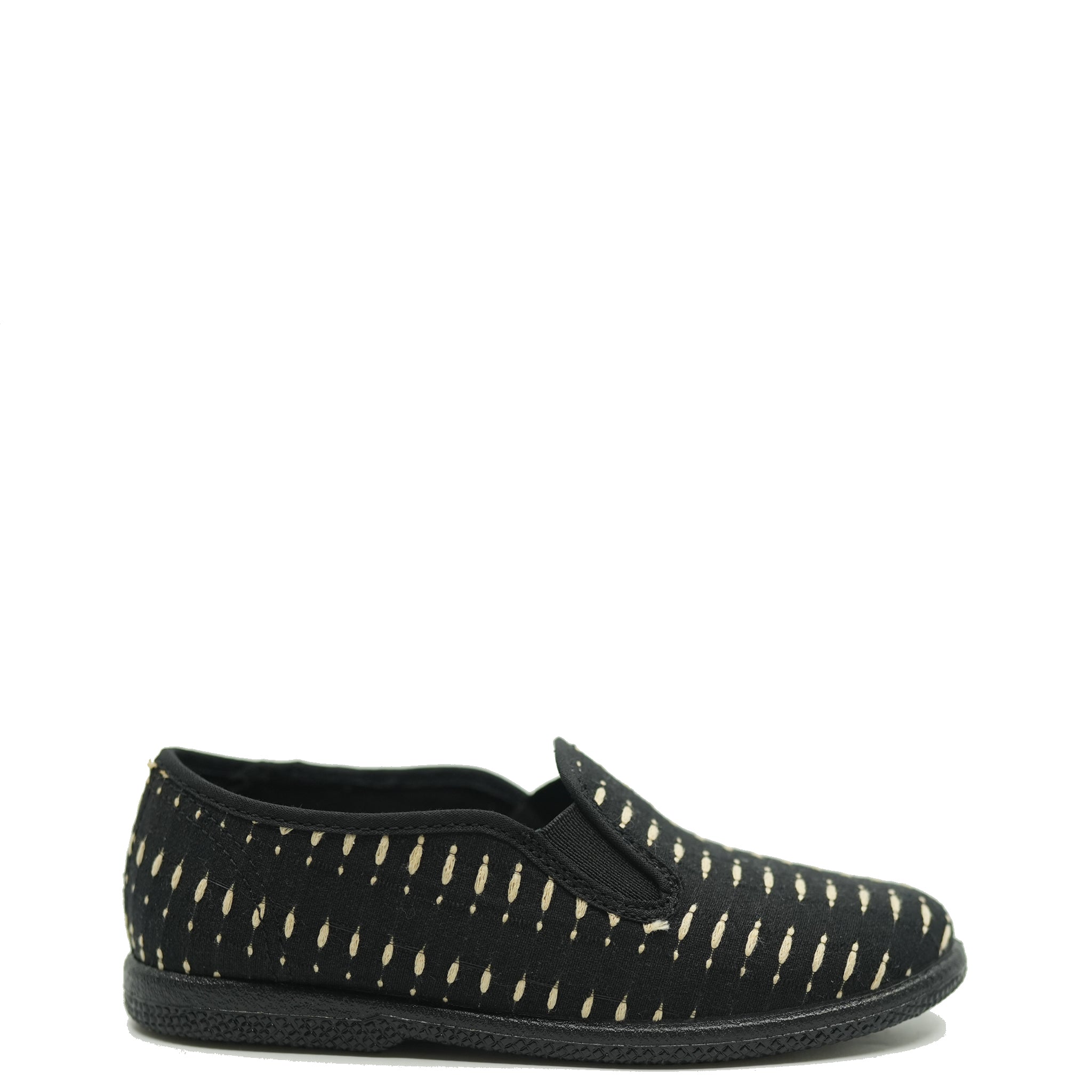 Pepe Black Tapestry Slip On Shoes - Comfortable Casual Loafers for Men & Women | Perfect for Home, Office, and Outdoor Wear