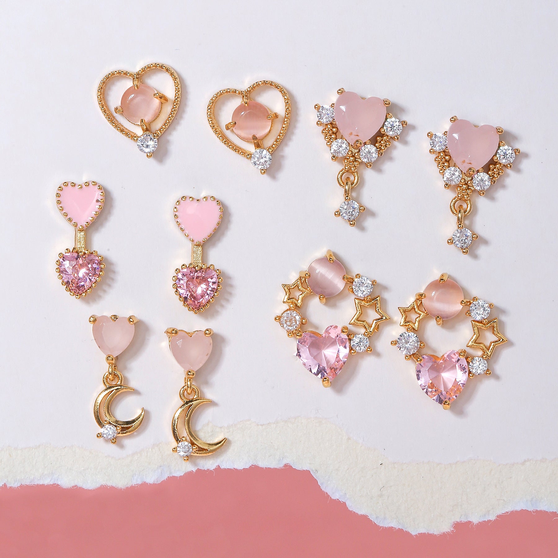 20G Pink Sweet Heart Forward Helix Conch Earrings for Women | Cartilage Hoop Earrings | EGD0433 | Perfect for Daily Wear, Parties & Gifts