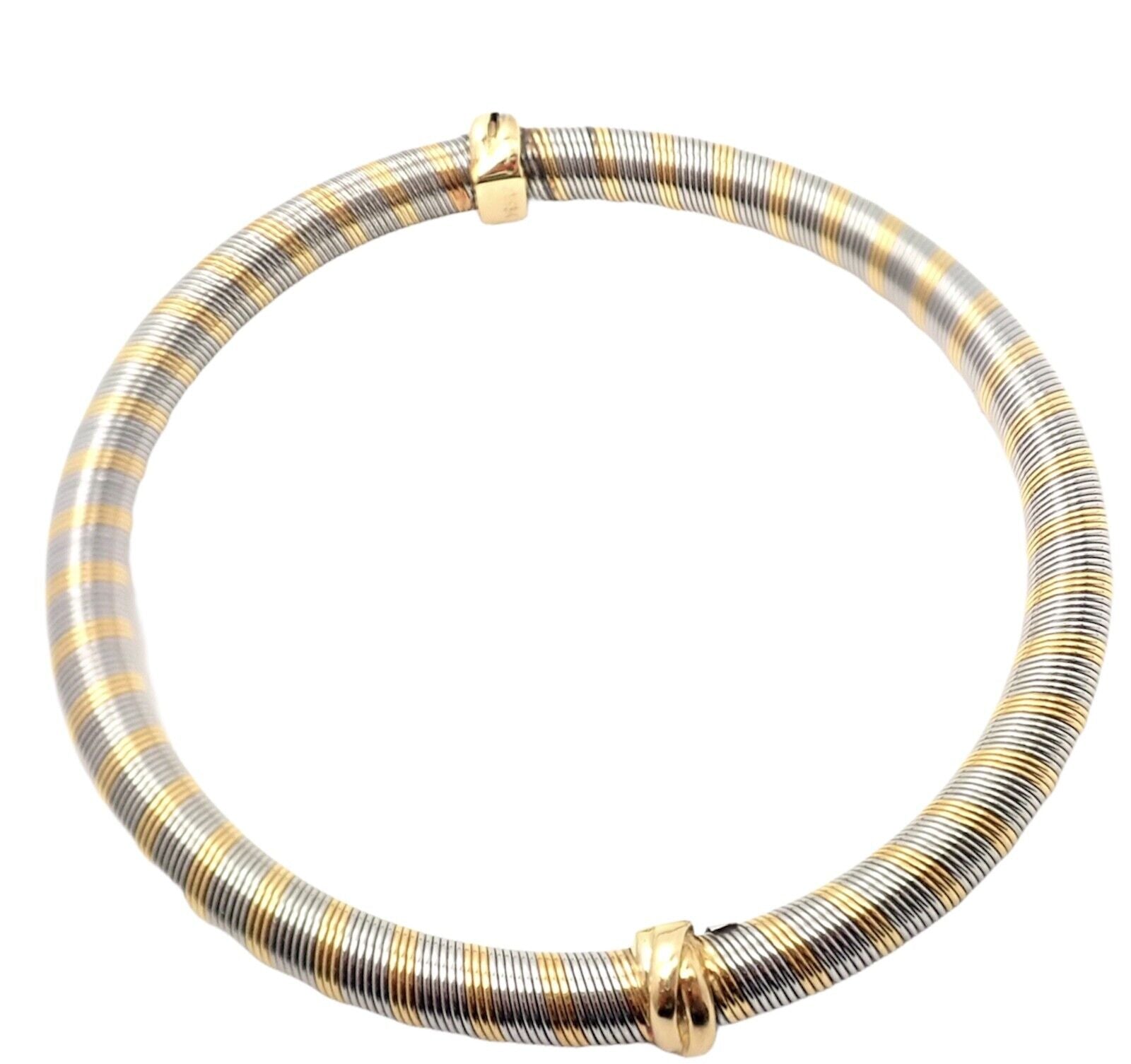 Authentic Vintage Cartier Trinity Bracelet - 18k Yellow Gold & Steel Bangle for Women | Luxury Jewelry Gift for Anniversary, Birthday & Special Occasions