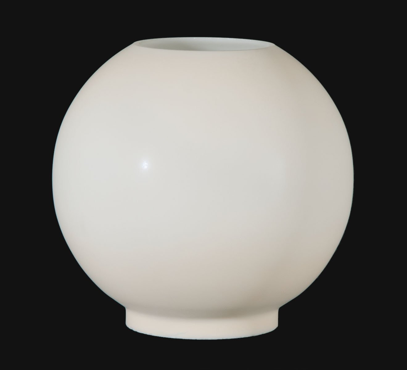 B&P Opal Glass Ball Lamp Shade in Cream Tint - Elegant Lighting for Living Room, Bedroom, or Office Decor