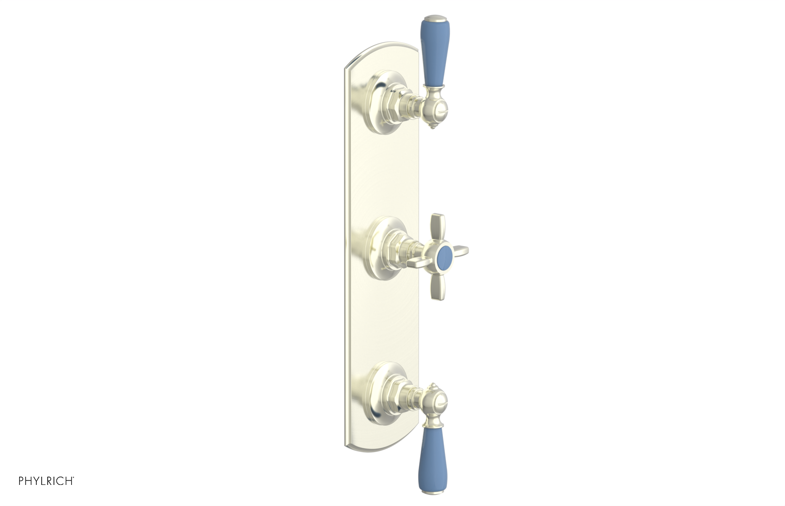 Jamestown Thermostatic Shower Valve with Dual Volume Control & Light Blue Accents - 4740 Series | Perfect for Modern Bathroom Renovations & Spa-Like Shower Experiences