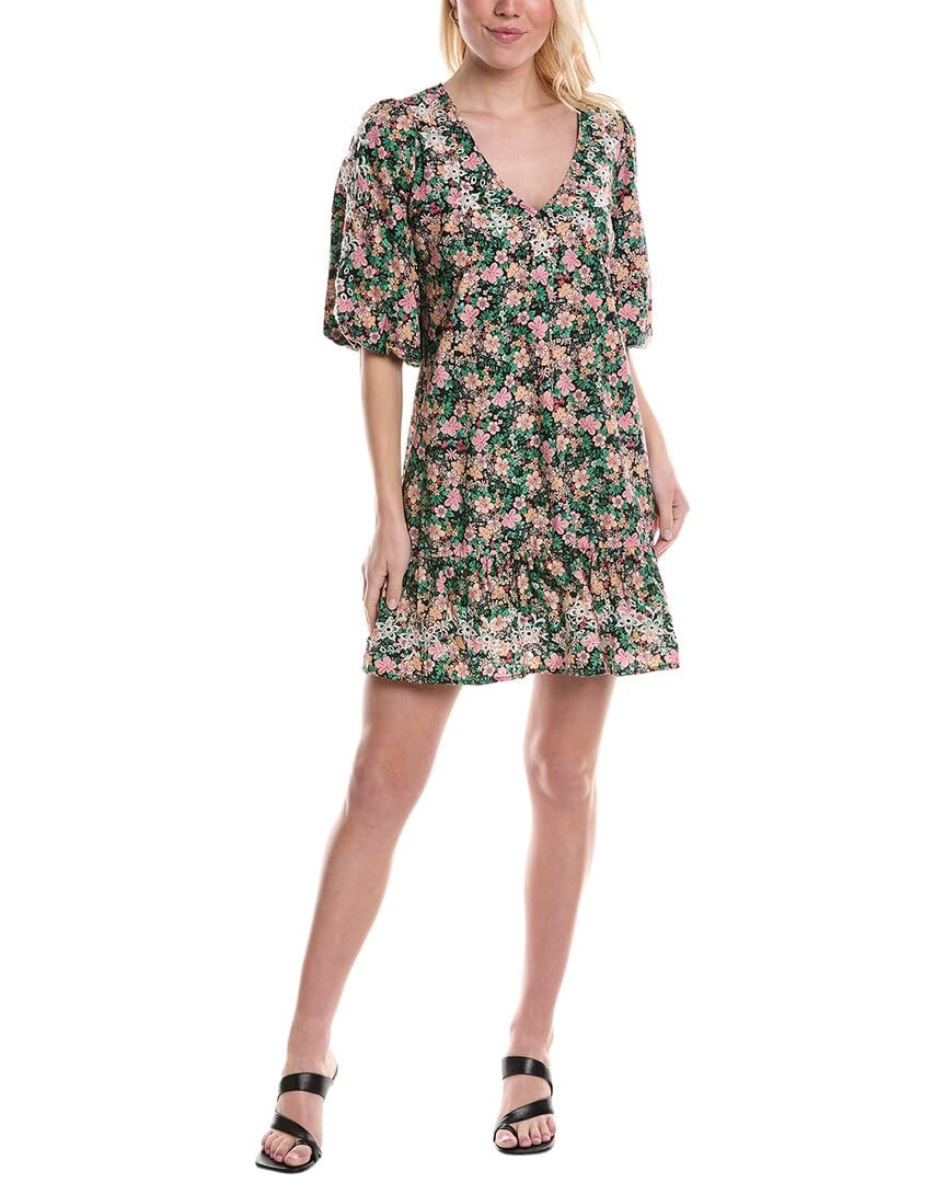 Johnny Was Women's Rebakah Poplin Midi Dress - Size S, Multi-Colored Floral Print, Boho Chic Summer Dress for Beach, Wedding & Casual Outings