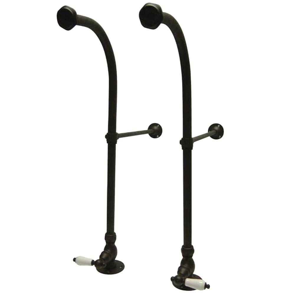 Kingston Brass CC455PL Vintage Rigid Freestanding Faucet with Stops - Oil Rubbed Bronze Finish for Bathroom Sink or Kitchen | Durable Water Supply for Home & Commercial Use