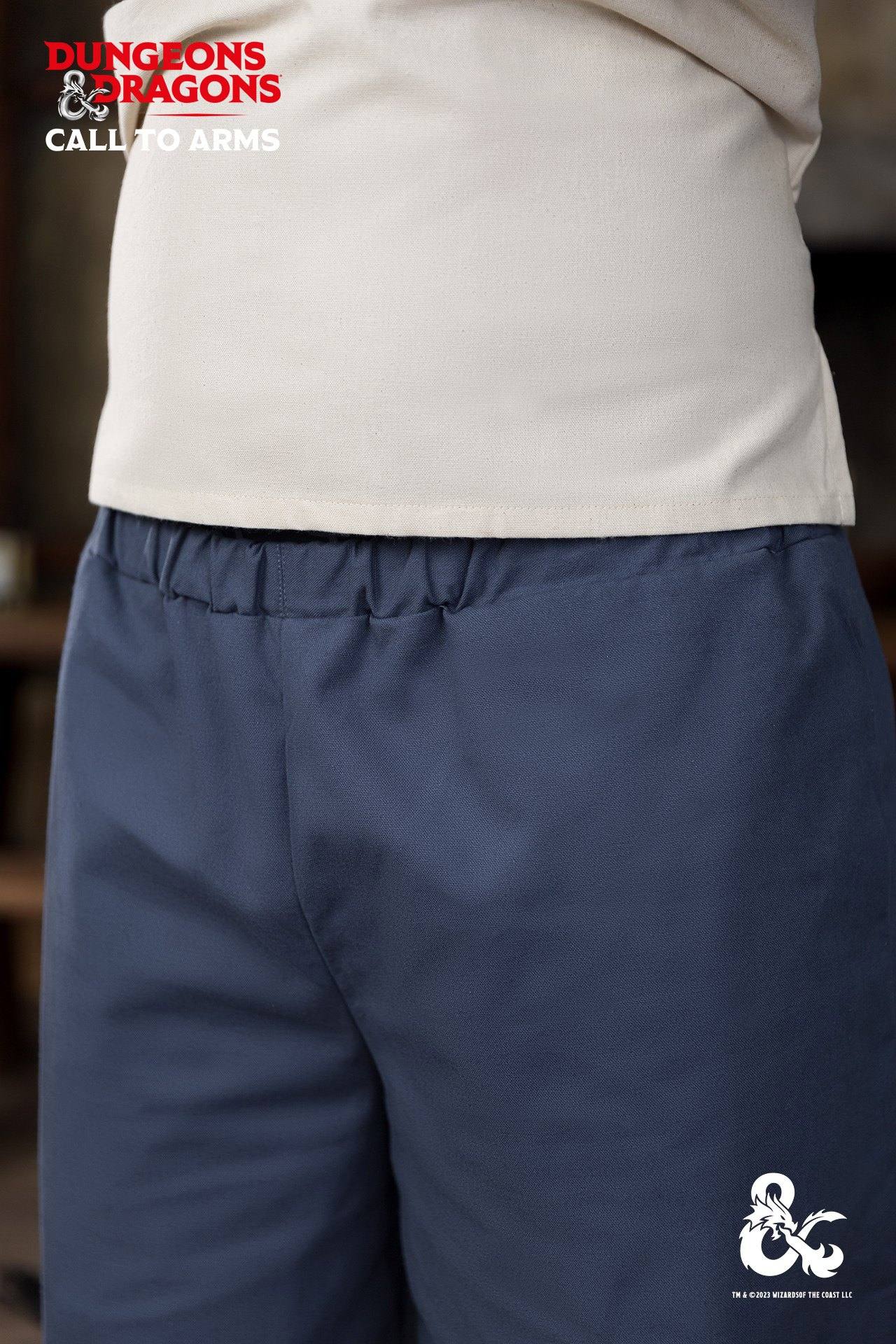 Dungeons & Dragons Monk Trousers - Woad Blue Fantasy RPG Pants for Cosplay & LARPing | Perfect for D&D Game Nights & Medieval Reenactments