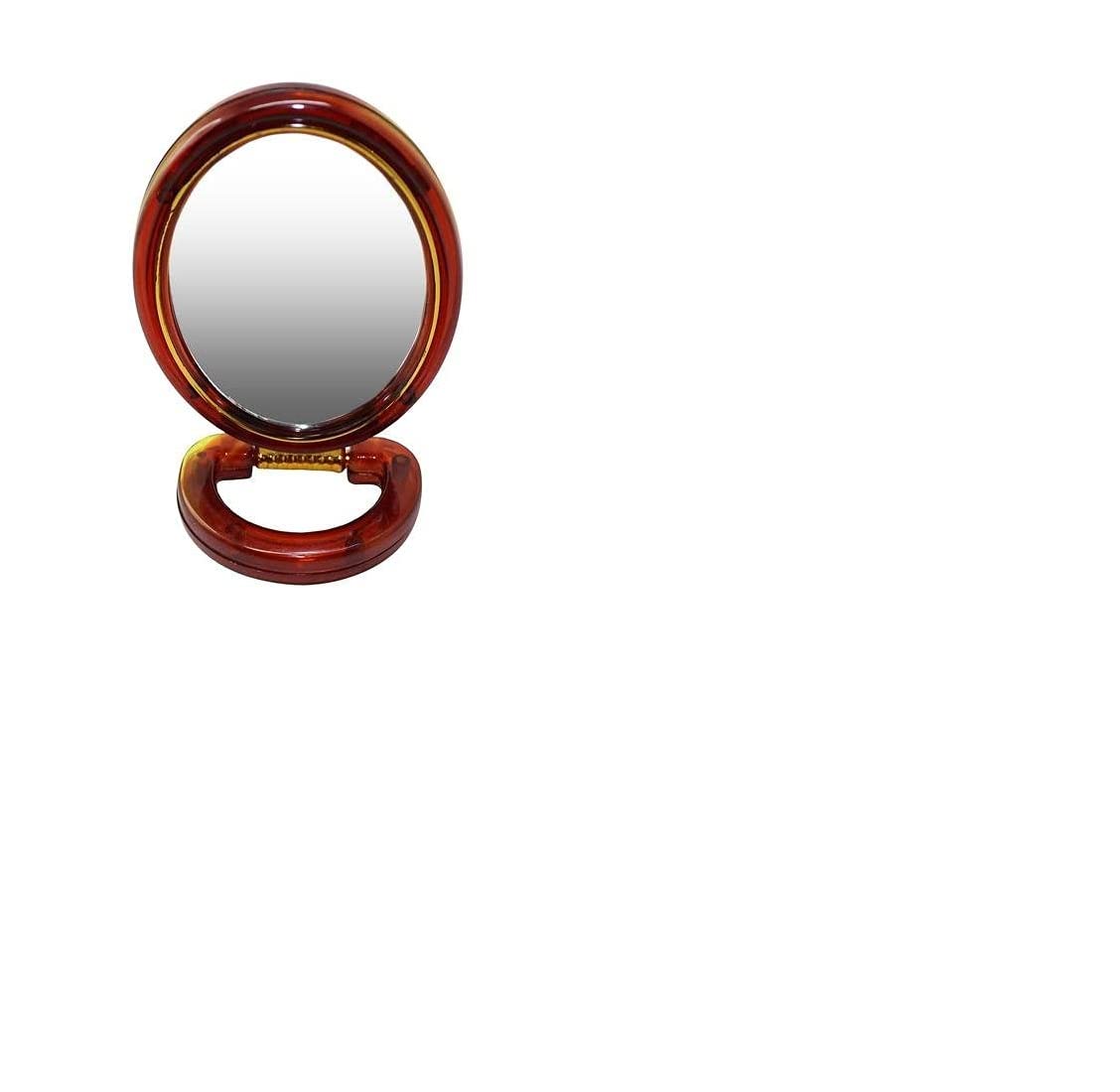 OJ Oval Double-Sided Magnifying Makeup Mirror with Handle & Stand - Medium Size, Lightweight & Portable for Travel - Perfect for Women's Makeup, Skincare & Grooming - Ideal for Home, Bathroom, Vanity & On-the-Go Use (1 Pack)
