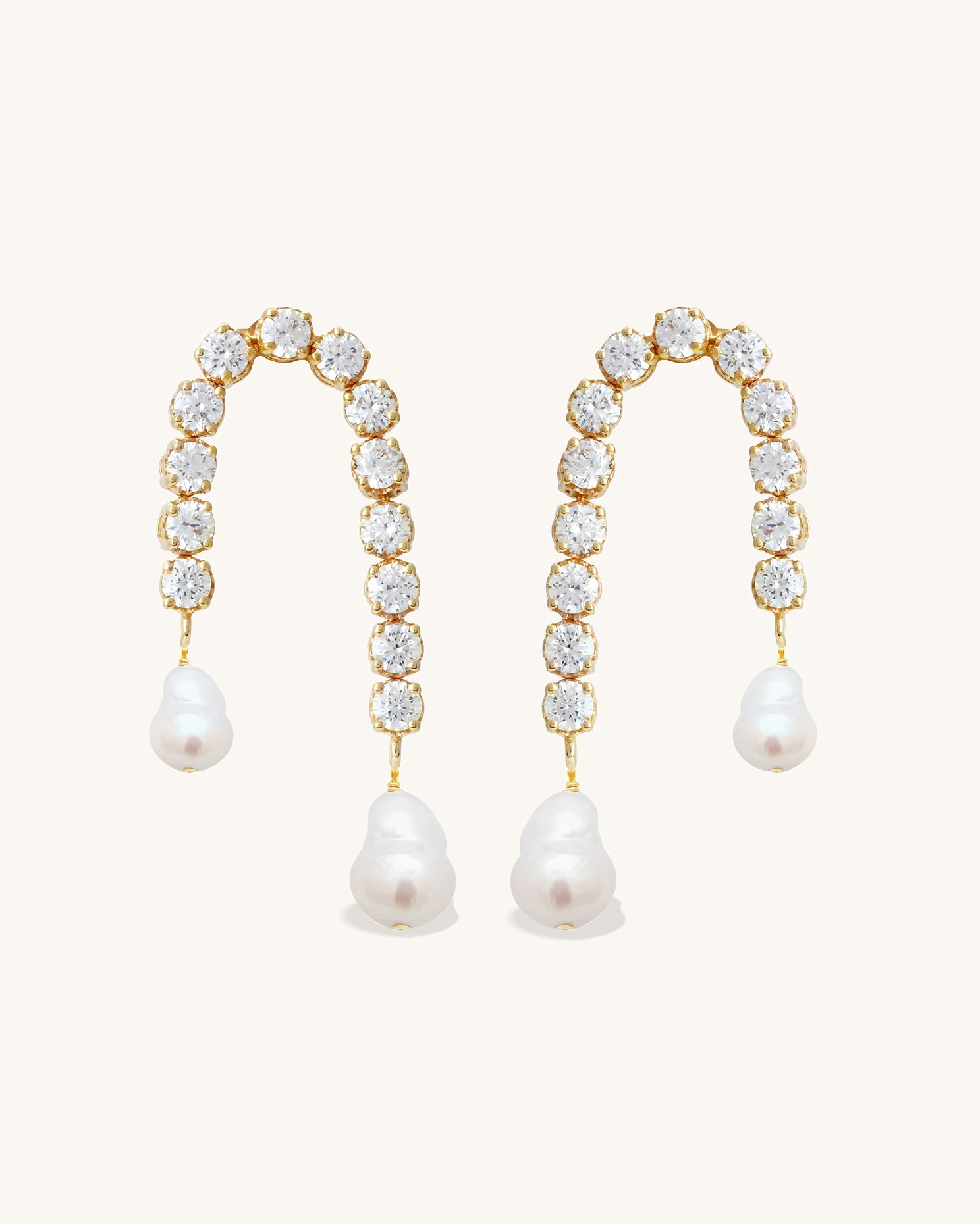 Elegant CZ Crystal Fete Earrings for Women - Sparkling Party & Wedding Jewelry Gift