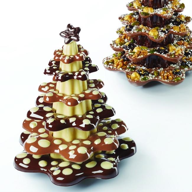 Christmas Tree Chocolate Mold Kit - 3D Silicone Ring Baking Molds for Holiday DIY Candy, Cake & Dessert Decorations (Perfect for Christmas Parties, Gift Making & Festive Treats)
