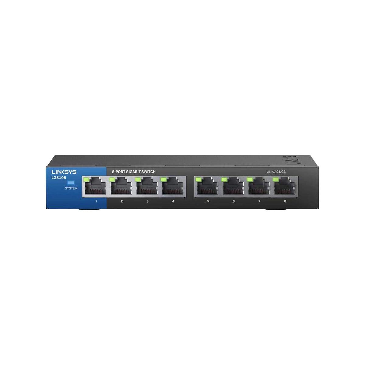 Linksys 8 Port Gigabit Unmanaged Ethernet Network Switch - High-Speed Internet Hub for Home Office, Gaming & Smart Home Devices