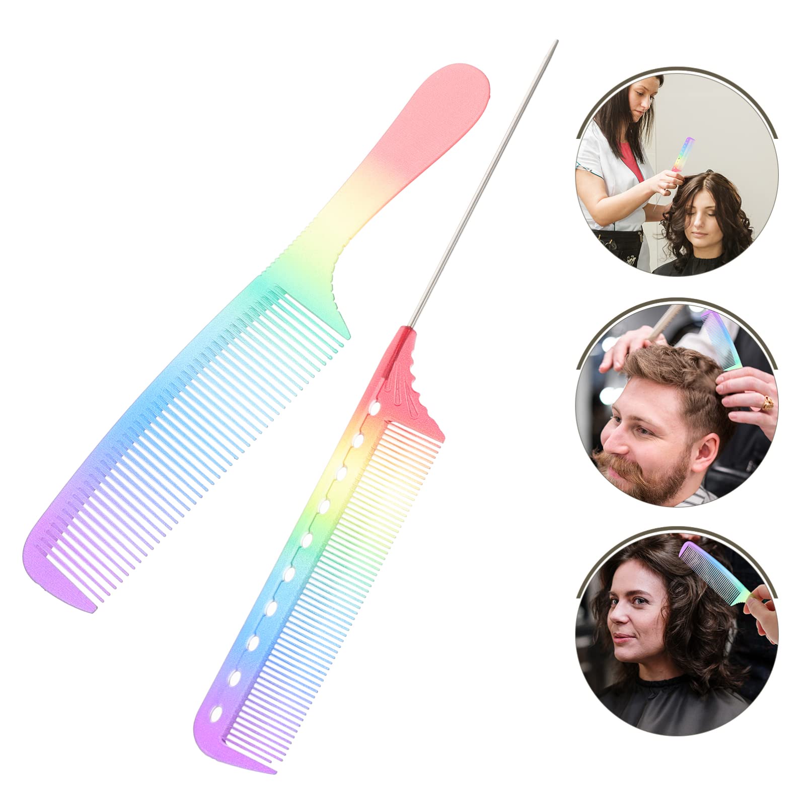 2 Pack Fine Tooth Comb Hairbrush for Women & Kids - Detangling Hair Brush for Salon, Home Use, Toddler Shampoo & Hair Care - Perfect for Styling, Detangling & Gentle Scalp Massage