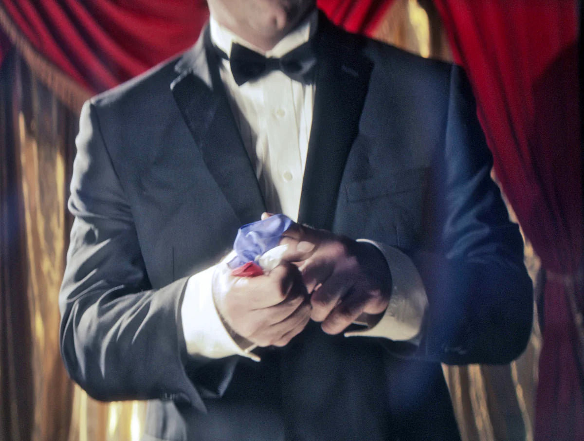 Magic Silk Flag Illusion with Vanishing Trick - Perfect for Stage Performances, Close-up Magic & Party Entertainment