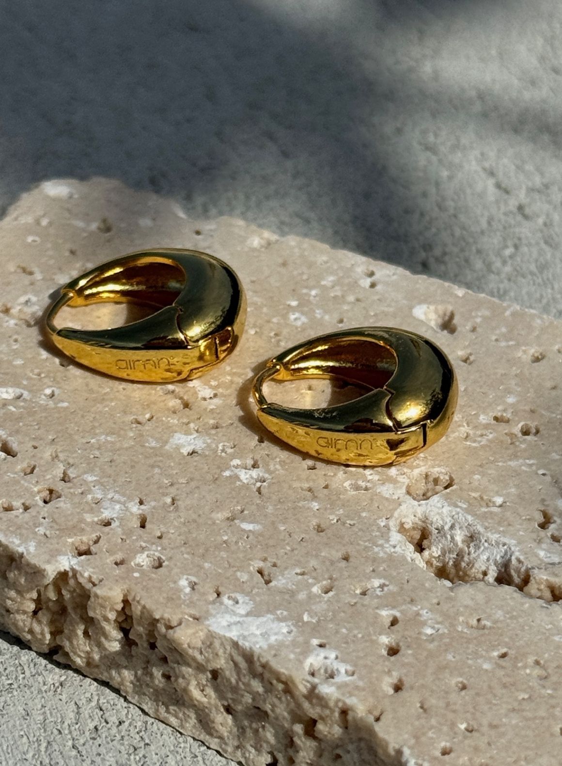 Waterproof Gold Drop Hoop Earrings for Women - Elegant Dangle Earrings for Party, Wedding & Everyday Wear