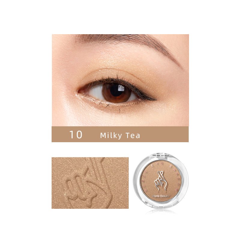 MARIEBEAUTY Glass Monochrome Eye Shadow - Long Lasting Shimmer Eyeshadow Palette for Day & Night Makeup - Perfect for Party, Wedding & Special Occasions
