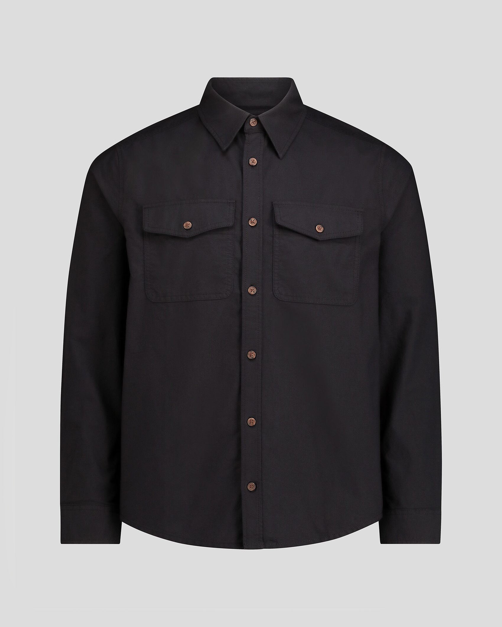 Vander HT Men's Long Sleeve Casual Shirt - Soft Cotton Button Down Shirt for Business & Office Wear - Black