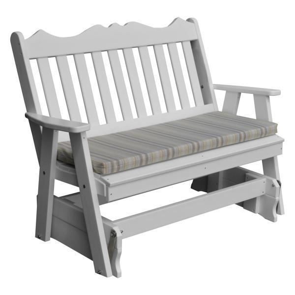 A & L Furniture Poly Royal English Glider - Premium Comfort Gliding Chair for Nursery, Living Room & Relaxation - Soft Cushioned Rocking Chair with Smooth Motion - Perfect for Breastfeeding, Reading & Lounging