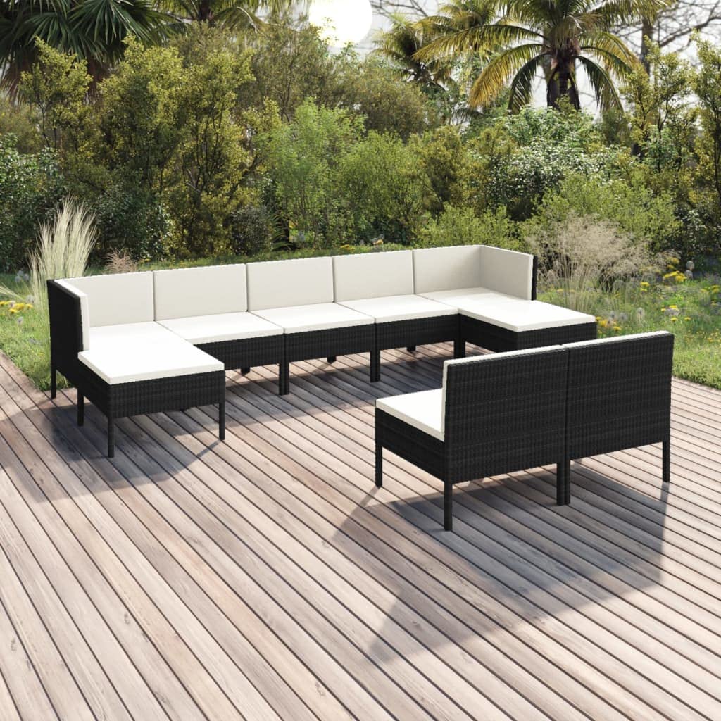 Modern Outdoor Patio Furniture Set - All-Weather PE Rattan Wicker Sectional Sofa with Cushions, Waterproof Garden Conversation Set for Porch, Lawn, Backyard - Perfect for Relaxing, Entertaining & Outdoor Dining