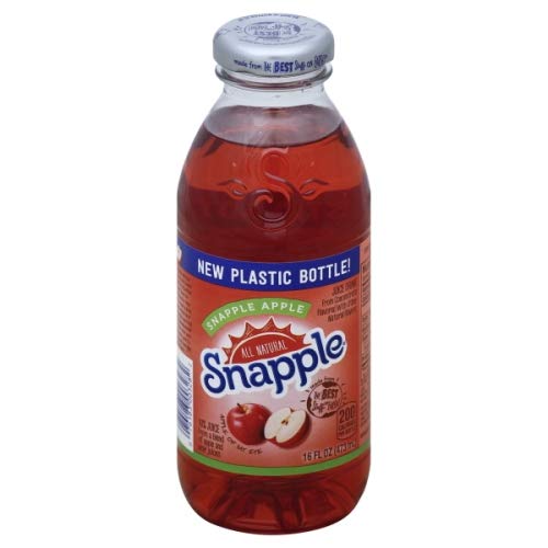 Snapple All Natural Fruit Flavored Teas and Juices, 16 oz Plastic Bottles - Variety Pack of 6 (Snapple Apple, Peach, Mango) - Refreshing Beverages for Office, Picnics & Parties