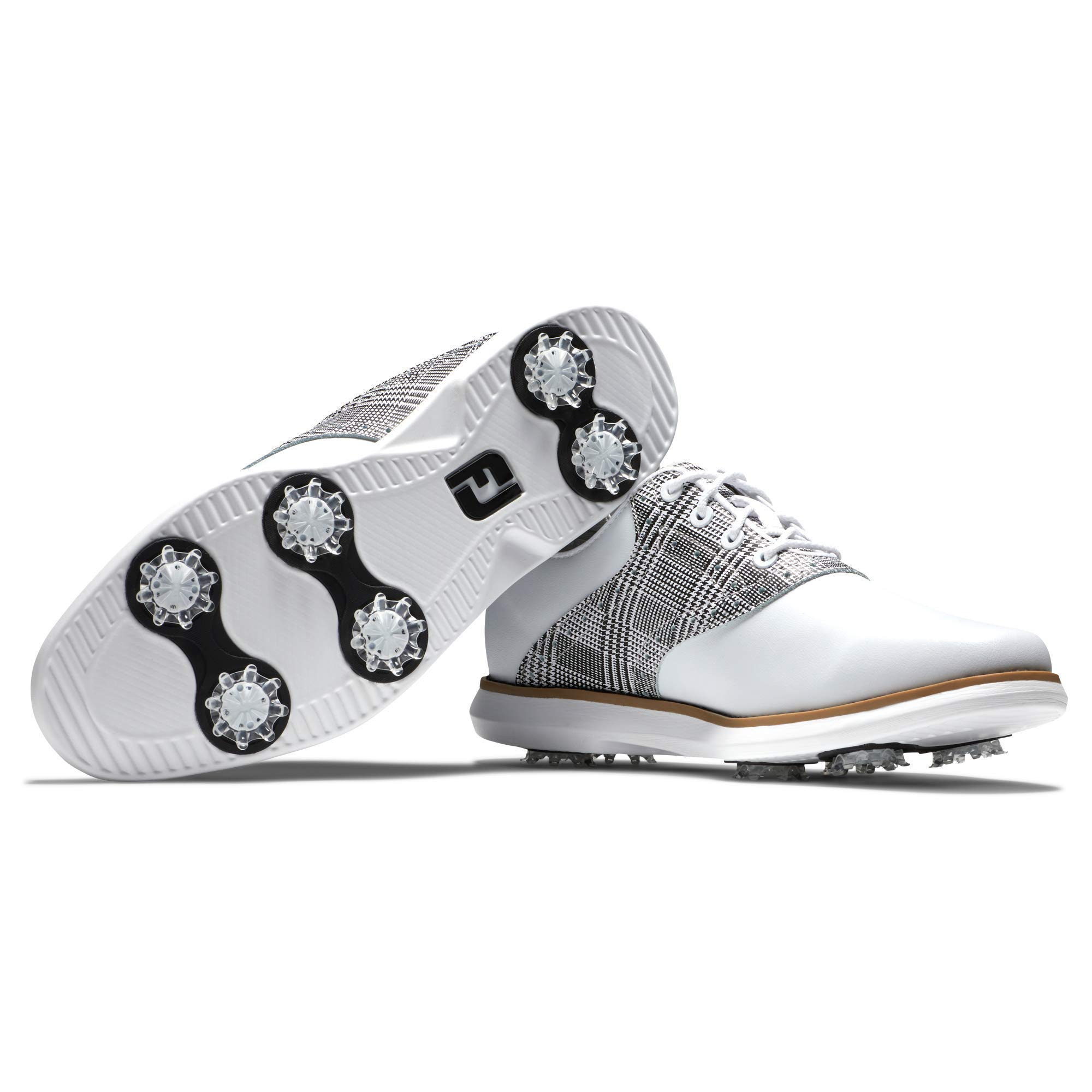 FootJoy Women's Traditions Golf Shoes - Comfortable & Waterproof Spiked Golf Shoes for Women - Perfect for Golf Course & Outdoor Sports