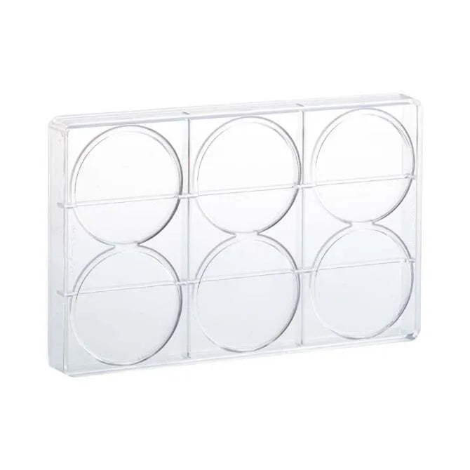 Premium Praline Circle 75 Chocolate Mold - 6 Cavity Silicone Baking Mold for Homemade Chocolates, Candies & Desserts | Perfect for Valentine's Day, Christmas Gifts & Party Treats