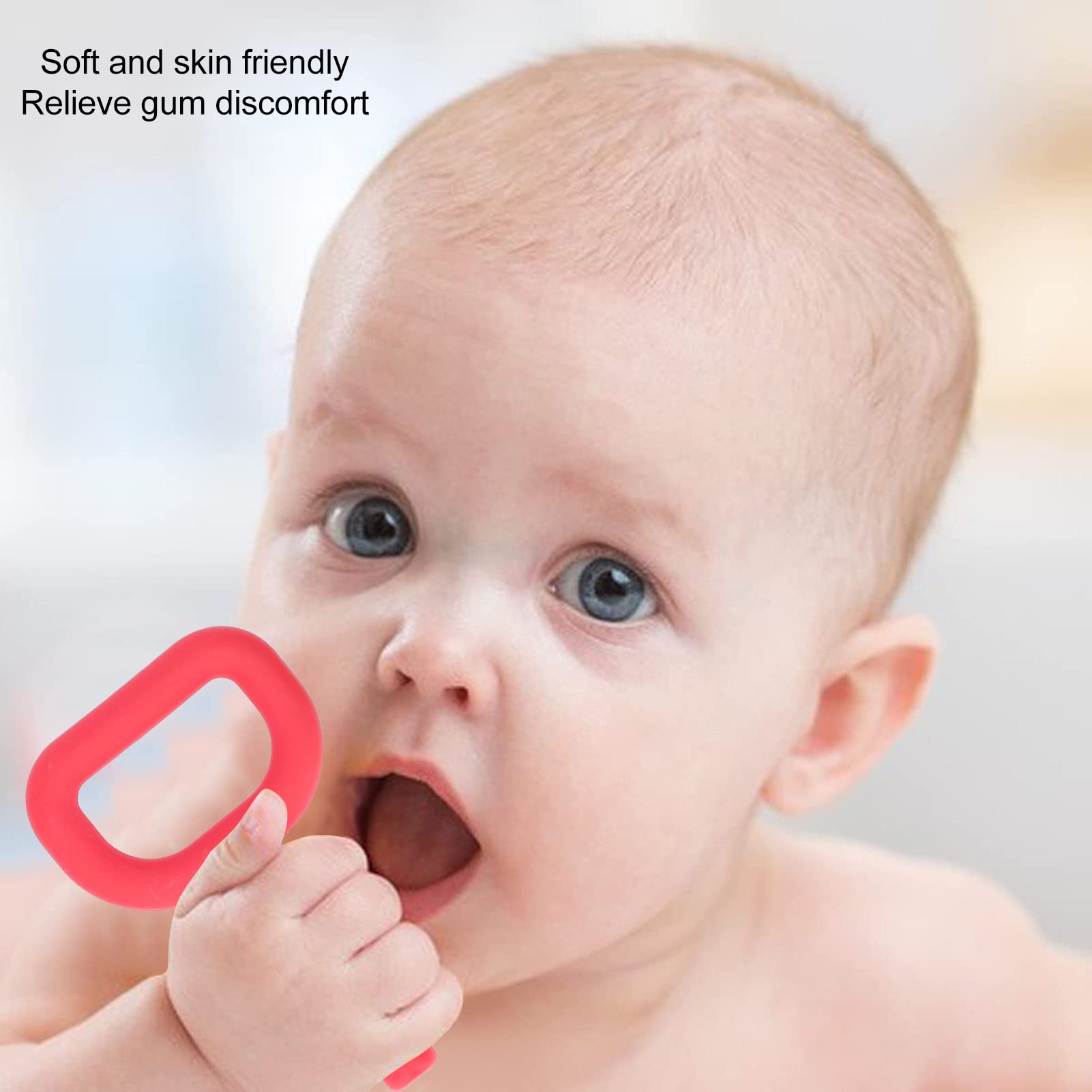 2Pcs Handheld Chew Toys for Kids - D-Shaped Silicone Sensory Teething Toys for Autism, ADHD & Anxiety Relief - BPA-Free Chewable Necklace for Oral Stimulation & Stress Relief - Perfect for School, Travel & Sensory Therapy