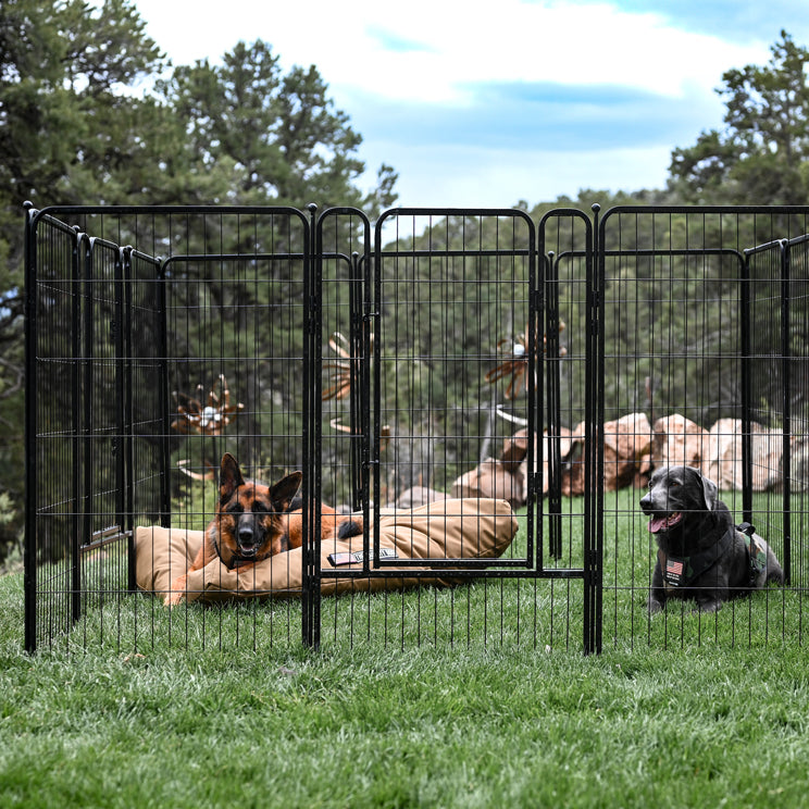 Rollick All-Terrain Dog Playpen - Portable & Durable Pet Play Yard for Small, Medium & Large Dogs - Perfect for Outdoor, Camping, Backyard & Travel Use