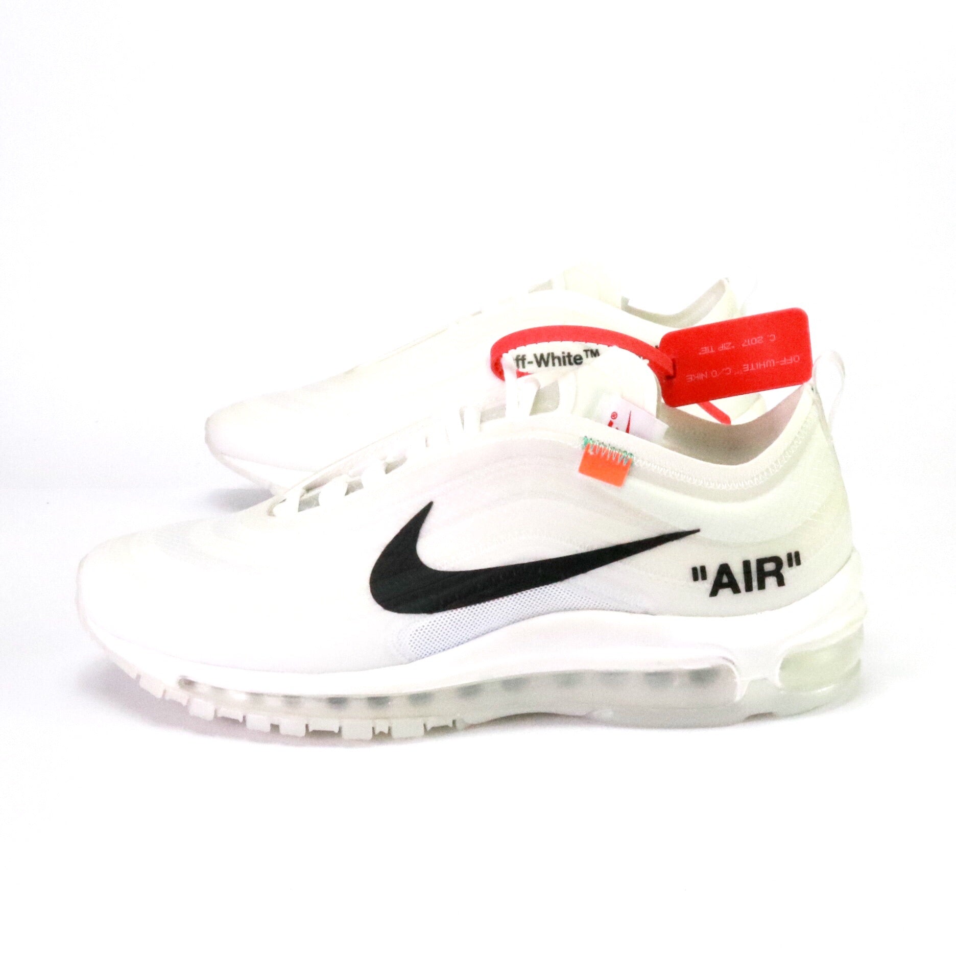 OFF WHITE x Nike Air Max 97 OG White Cone Ice Blue Sneakers - Limited Edition Men's Running Shoes for Streetwear & Casual Wear